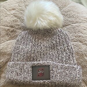 Love Your Melon Black and White Knit Beanie